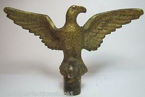 Eagle Flag Pole Topper- 5"- Plastic- Bright Gold Plated
