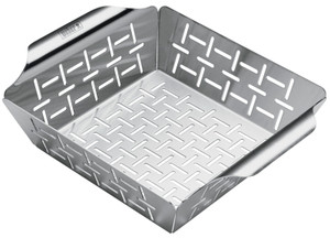 Grill Basket- Stainless Steel- 9.4" x 7.5" x 2.5"