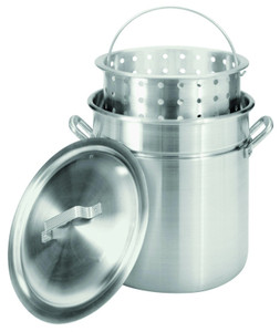 Stock Pot- 42 Quart- With Basket- Aluminum