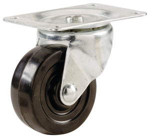 Caster- 4"- Swivel- Rubber Wheel- Mounting Plate