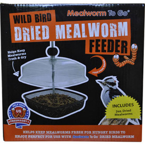 Bird Feeder- Dried Mealworm Feeder With Hood