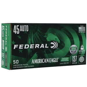 45 Auto- 137 Grain- Lead Free Ball- 50 Rounds- Federal