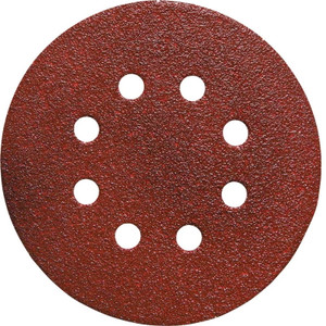 Sanding Disc- 5"- 120 Grit- Adhesive Backed- 8 Hole- 25 Pack