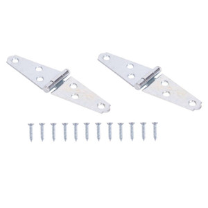 Strap Hinge-  2"- Zinc Plated- 2 Pack- With Screws
