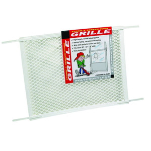 Screen Door Grill- White- Plastic- 34-1/2" Wide x 20" High