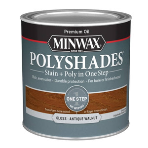 Minwax- PolyShades- Antique Walnut- Gloss- Pint