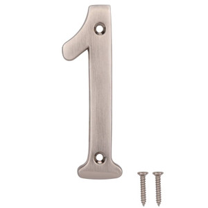 House Number- Satin Nickel- 4" High- "1"