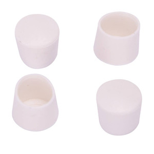 Leg Tip- White- Plastic-  7/8"- 4 Pack