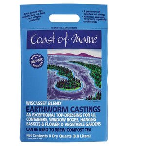 Coast Of Maine- Wiscasset Bland- Earthworm Casting- 8 Quart