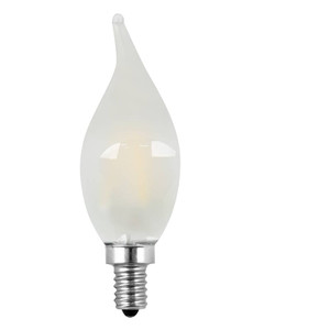 LED- Candelabra- Flame Tip- Frosted- 300 Lumens- 2700K- Dimmable- 2 Pack