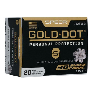 30 Super Carry- 115 Grain- Hollow Point- 20 Rounds- Speer