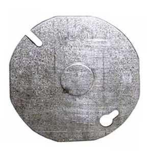 Raco- 703- 3 1/2"- Round Blank Plate- Galvanized