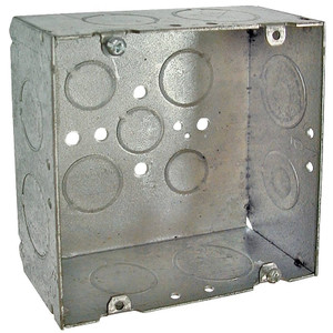 Square Steel Box- 4-11/16" x 2-1/8" Deep