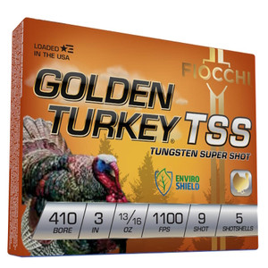 410 Gauge- 13/16 Oz- 9 Shot- 3" Shell- Golden Turkey- 5 Rounds- Fiocchi