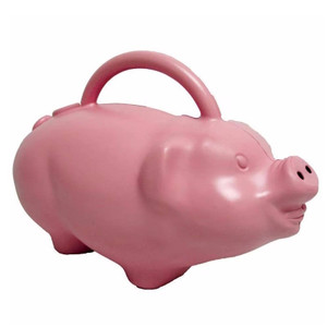 Watering Can- Pig- Pink- 1.75 Gallon- Plastic
