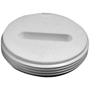PVC DWV- 3"- Threaded Plug- Recessed- PVC