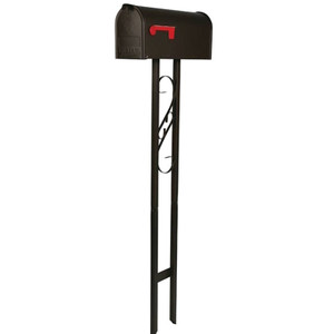 Mailbox- Post- 56" High- Satin Black Mailbox- Post- 56" High- Satin Black