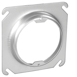 Box Cover- 4" Square- With 3 1/2" Round Opening- Zinc Plated Box Cover- 4" Square- With 3 1/2" Round Opening- Zinc Plated
