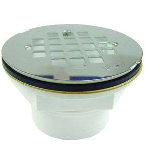 Shower Stall Drain- 2" PVC DWV / SCH 40- With SS Strainer