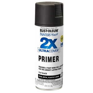 Rust-Oleum- Painter's Touch Ultra Cover- 2X- Primer- Black- Flat- 12 oz