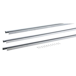 Door Jam Weather Strip Kit- Aluminum & Vinyl- 5/8" Wide- Mill Finish