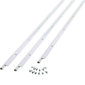 Door Jam Weather Strip Kit- Aluminum & Vinyl- White Finish