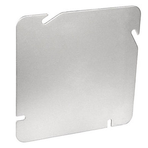 Electrical Box Cover- Square-4-11/16"-  Blank- Zinc Plated