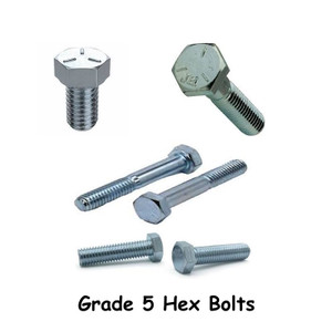 Hex Cap Bolt- Zinc Plated- 1/4-20 x 3-1/2"- Grade 5- 100 Pack