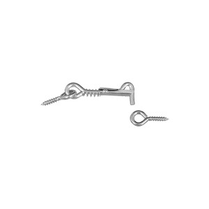 Hook & Eye-  2"- With Safety- Zinc Plated