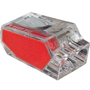 Push-In Wire Connector- 22 To 12 AWG- 2 Wire- 10 Pack