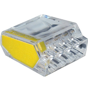 Push-In Wire Connector- 22 To 12 AWG- 4 Wire- 10 Pack