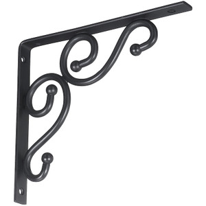 Shelf Bracket-  8" x 7"- Black Finish