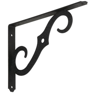 Shelf Bracket- 10" x 7"- Black Finish