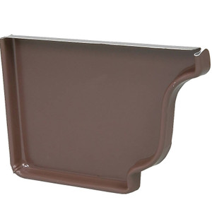Gutter End Cap 5" Brown Left