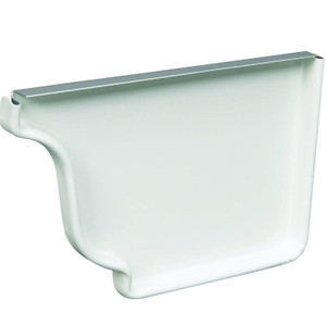 Gutter End Cap 5" White Right
