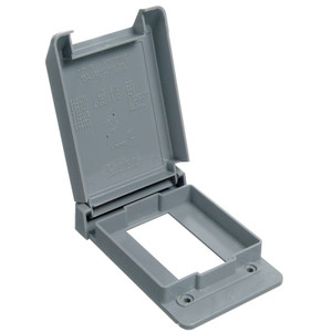 GFCI- Outlet Cover Outdoor Gray- Vertical