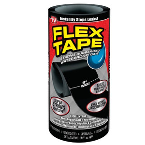 Flex Tape-  8" x 5'- Black Rubber Backing