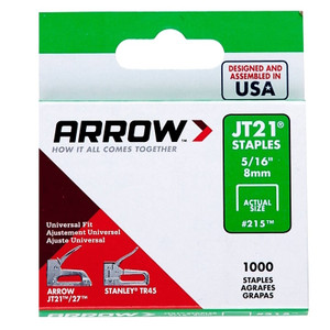 Arrow- JT21- 5/16" Staple- 1000 Pack