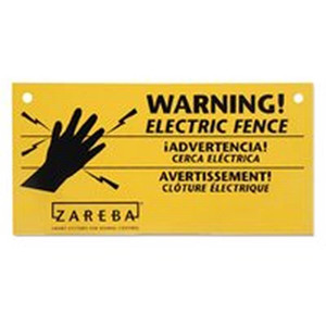 Electric Fence- Warning Sign 3/Pk