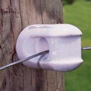 Electric Fence- Porcelain Insulator- Small- Wood Post- Screw In