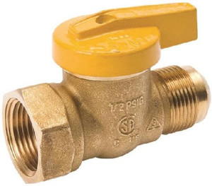 Gas Ball Valve- 3/4" FPT x 5/16" Flare- 200 psi- Forged Brass
