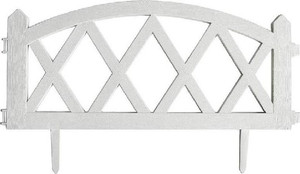 Garden Fence- 24" X 13"- 4 Pack- White Plastic