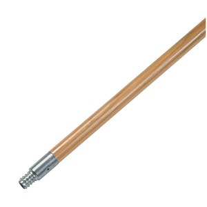 Broom Wood Handle- 60"- With Threaded Metal Tip