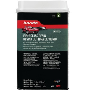 Bondo- Fiberglass Resin With Hardener- 29 Oz