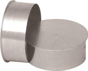 Stove Pipe- Galvanized- 6"- Cap- 28 Ga