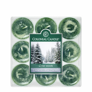 Colonial Candle- Winter Woods- Tea Light- 9 Pack