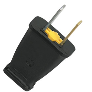 Electrical AC Replacement Plug- Polarized- Black- 15 Amp