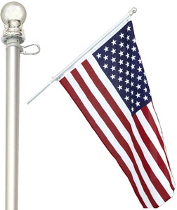 Flag/Banner Pole- 6' Tangle Free- With Wall Bracket