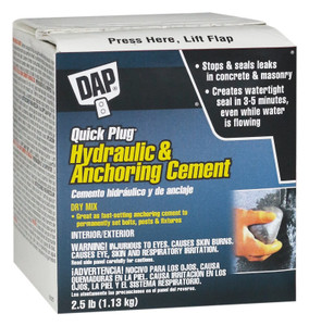 Quick Plug Hyraulic & Anchor Cement 2 .5 Lbs