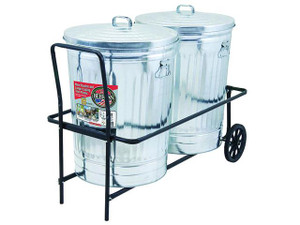 Trash Can- Caddy- Two 30 Gal Trash Cans Fit For Easy Moving